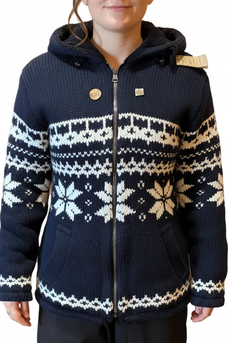 Loisel's Alpaka Wolljacke marineblau