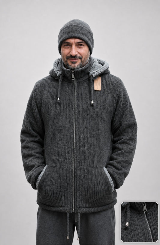 Loisel's Alpaka Wolljacke/Anthrazit