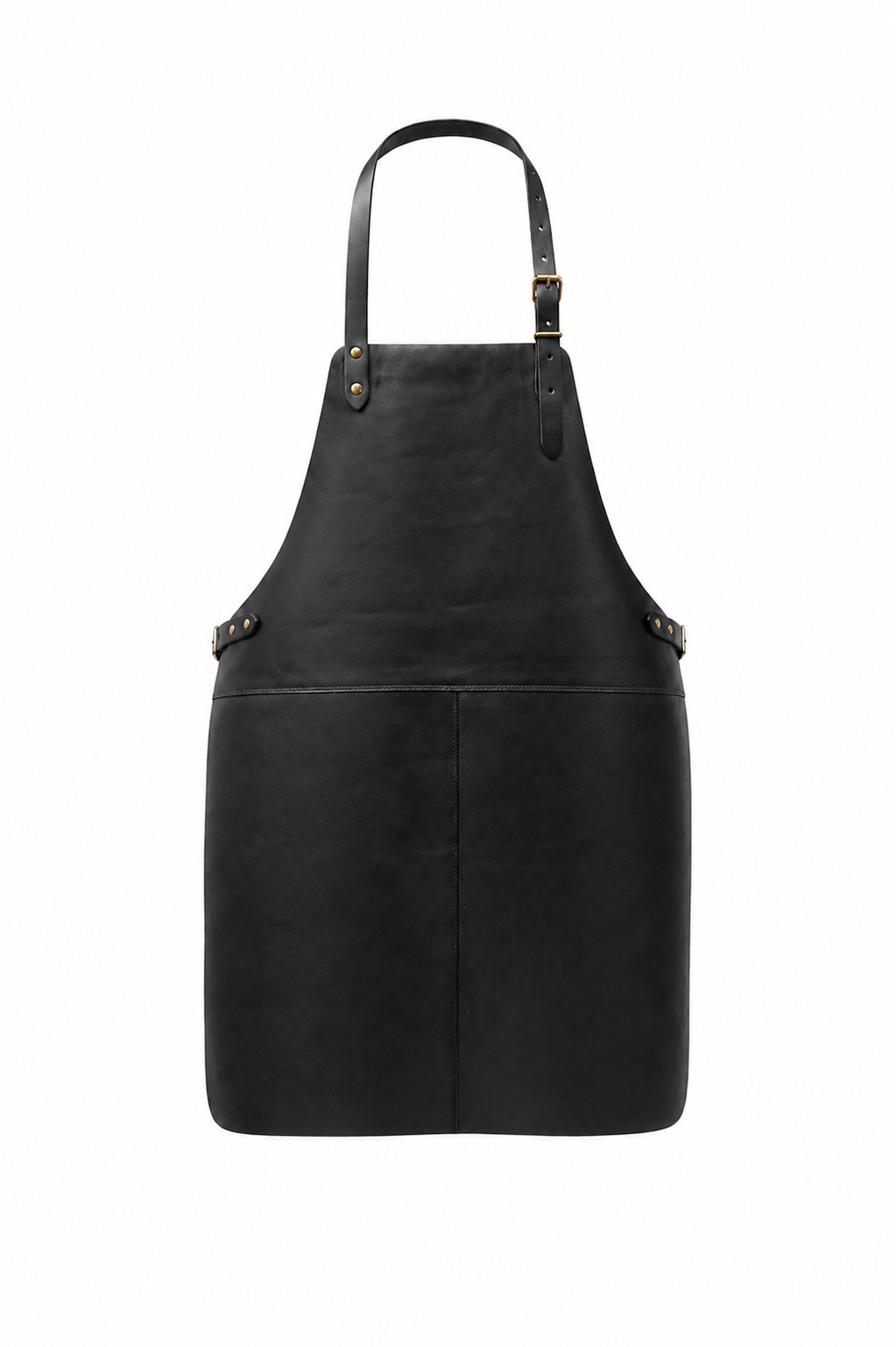 Leder Grillschürze - schwarz