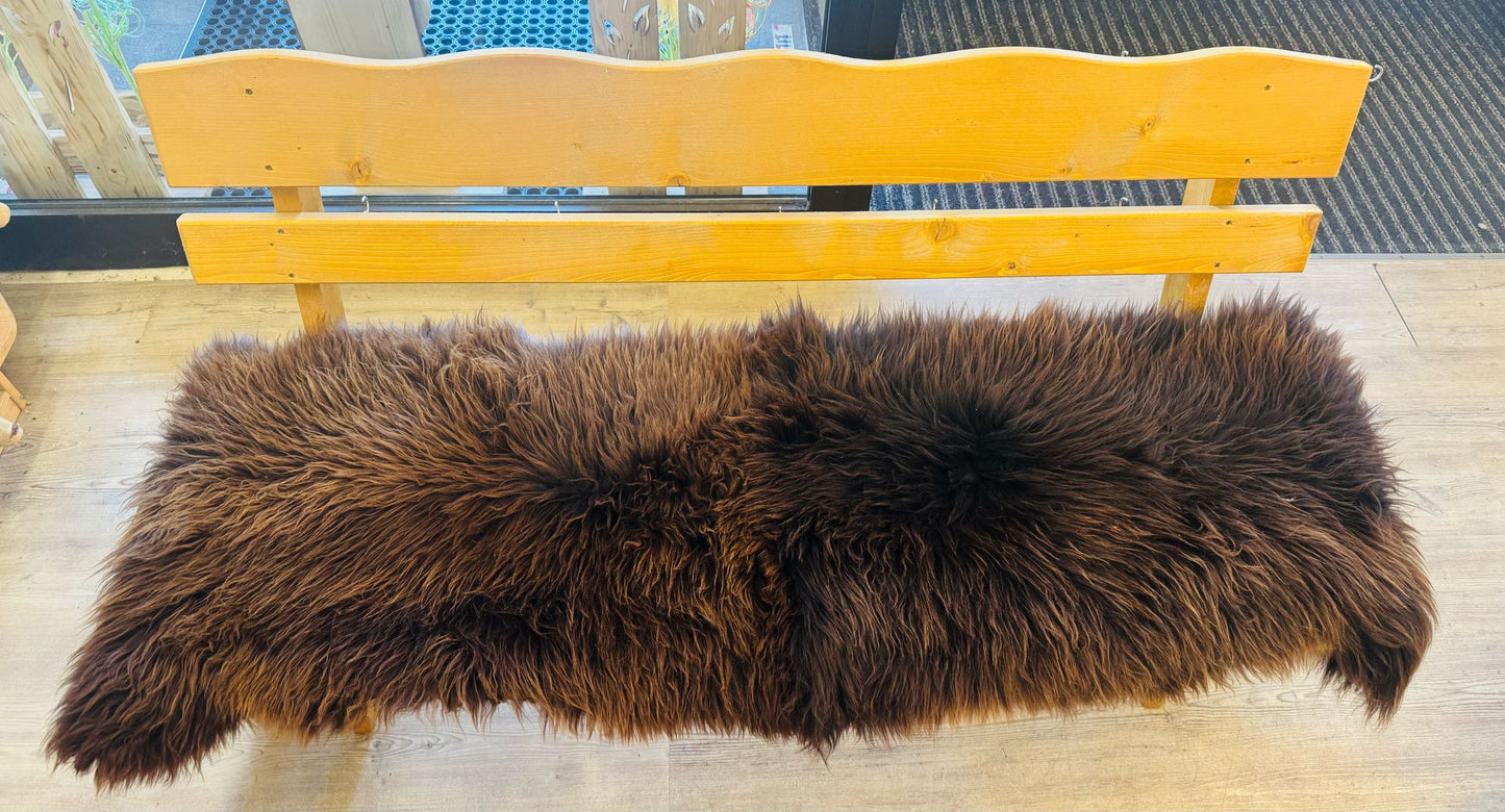 Lammfell Doppelfell braun