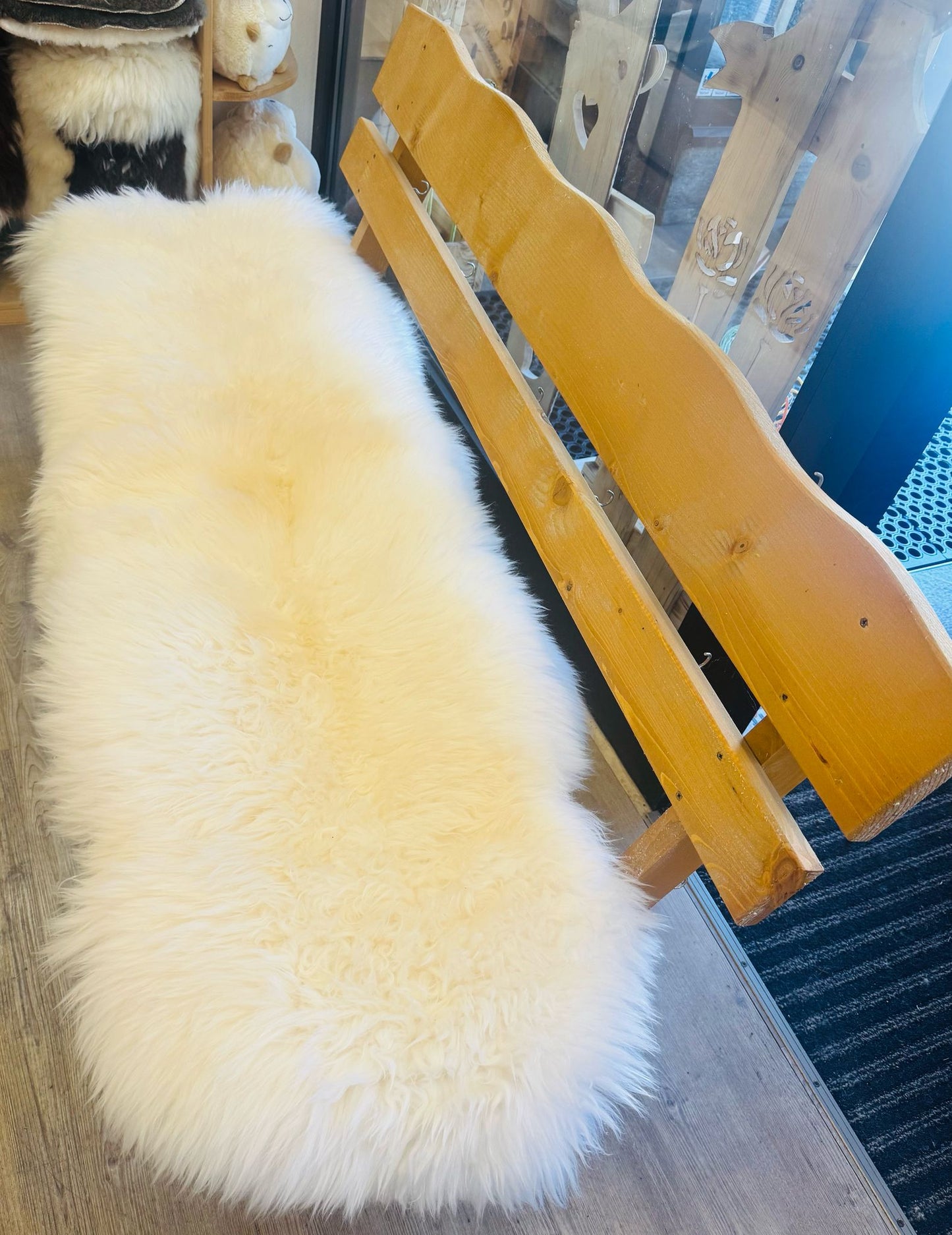 Lammfell Doppelfell weiß