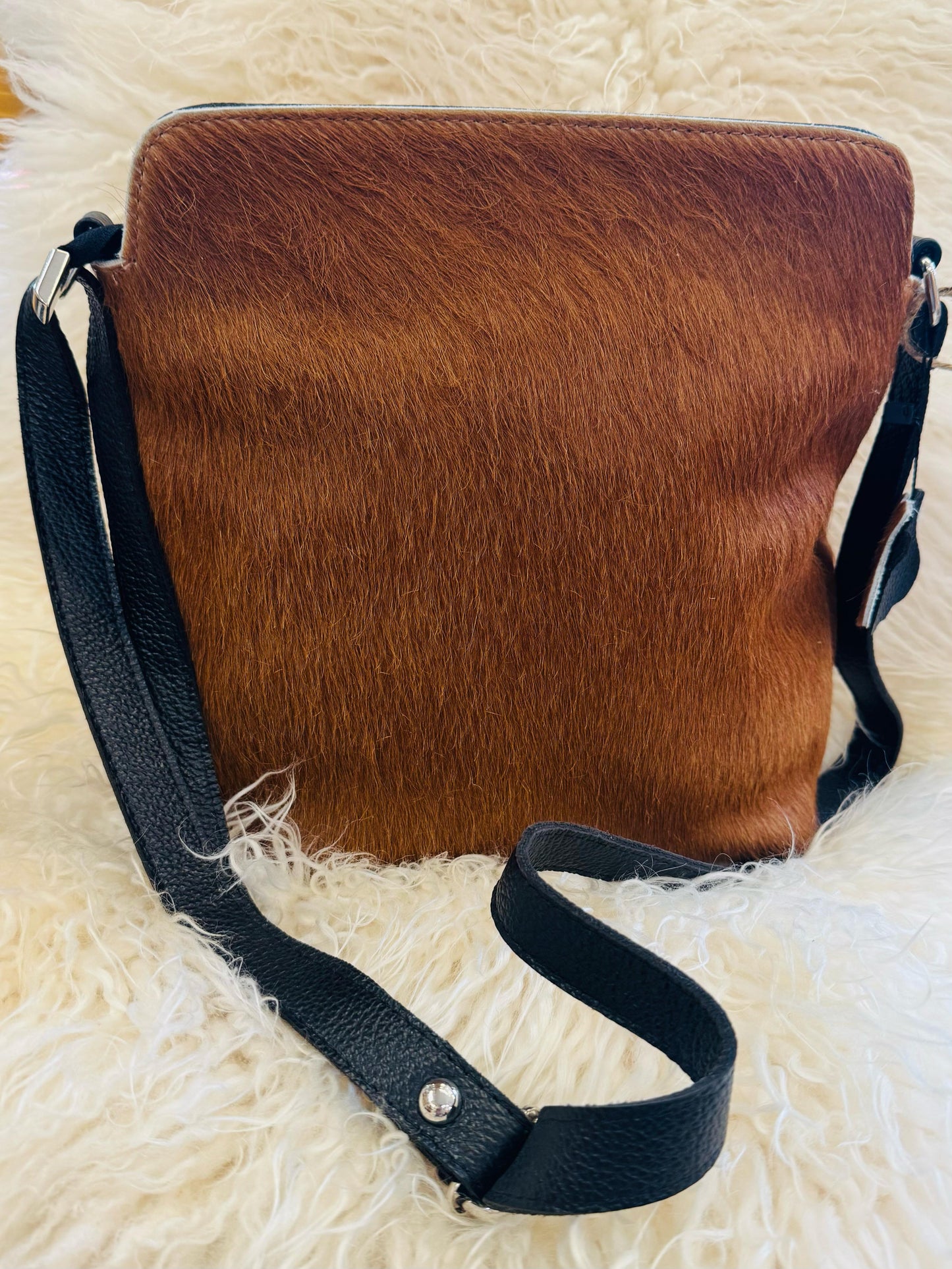 Kuhfelltasche Cognac