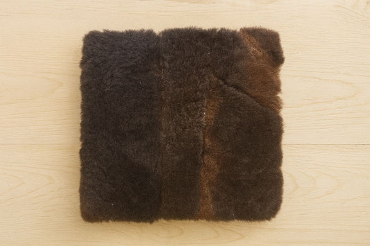 Lammfell Sitzkissen rund/eckig braun