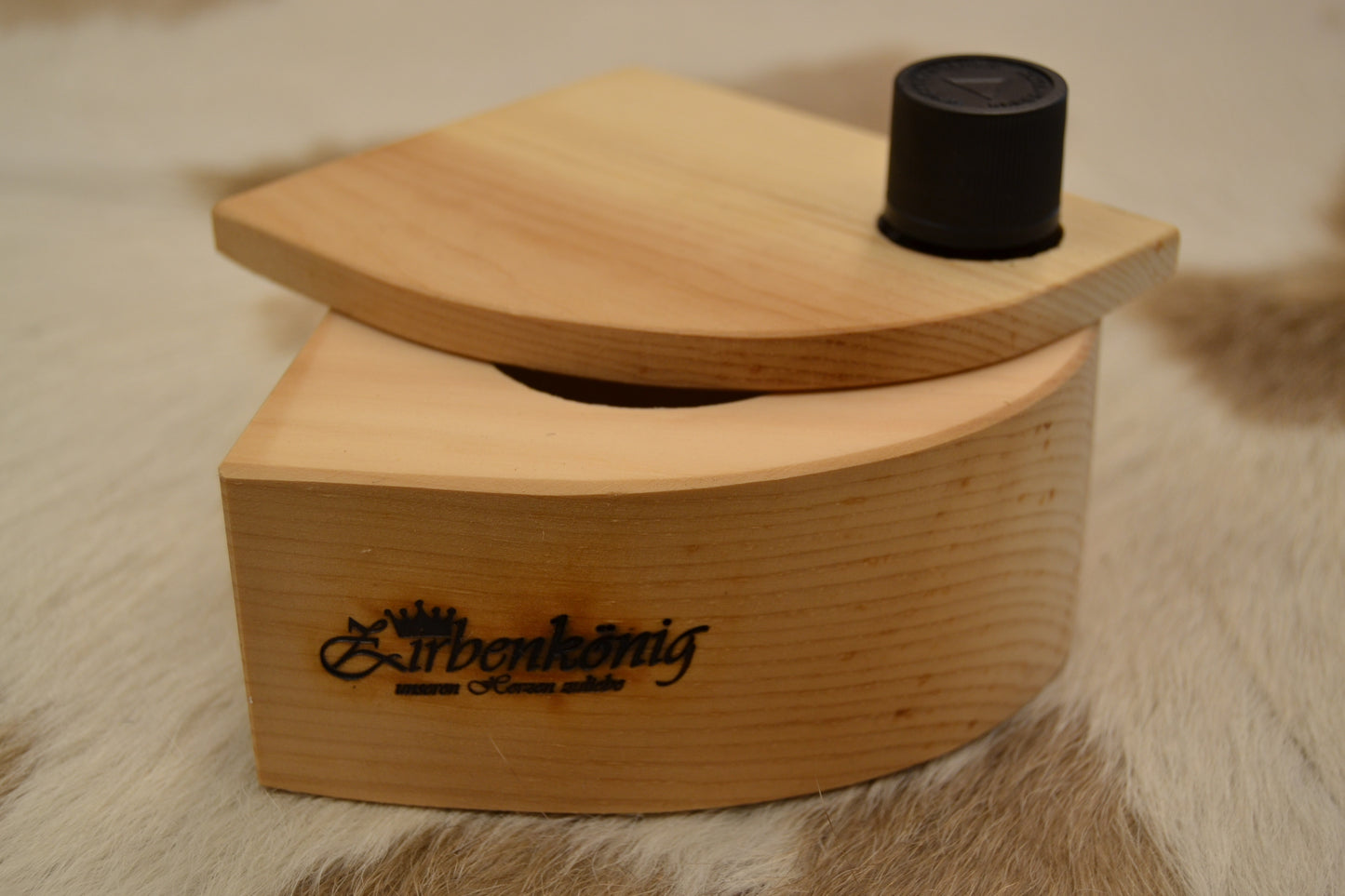 Zirbenschachtel 1 runde Ecke mit Deckel (Set)