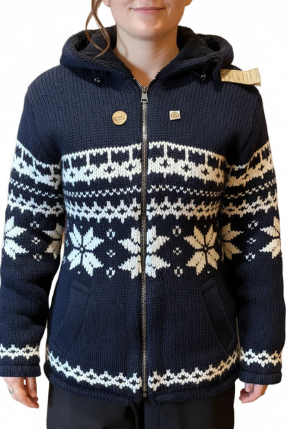Loisel's Alpaka Wolljacke marineblau