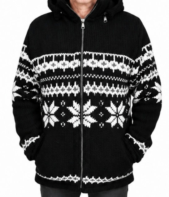 Loisel's Alpaka Wolljacke “Schwarz”