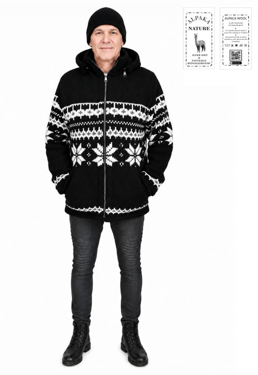 Loisel's Alpaka Wolljacke “Schwarz”