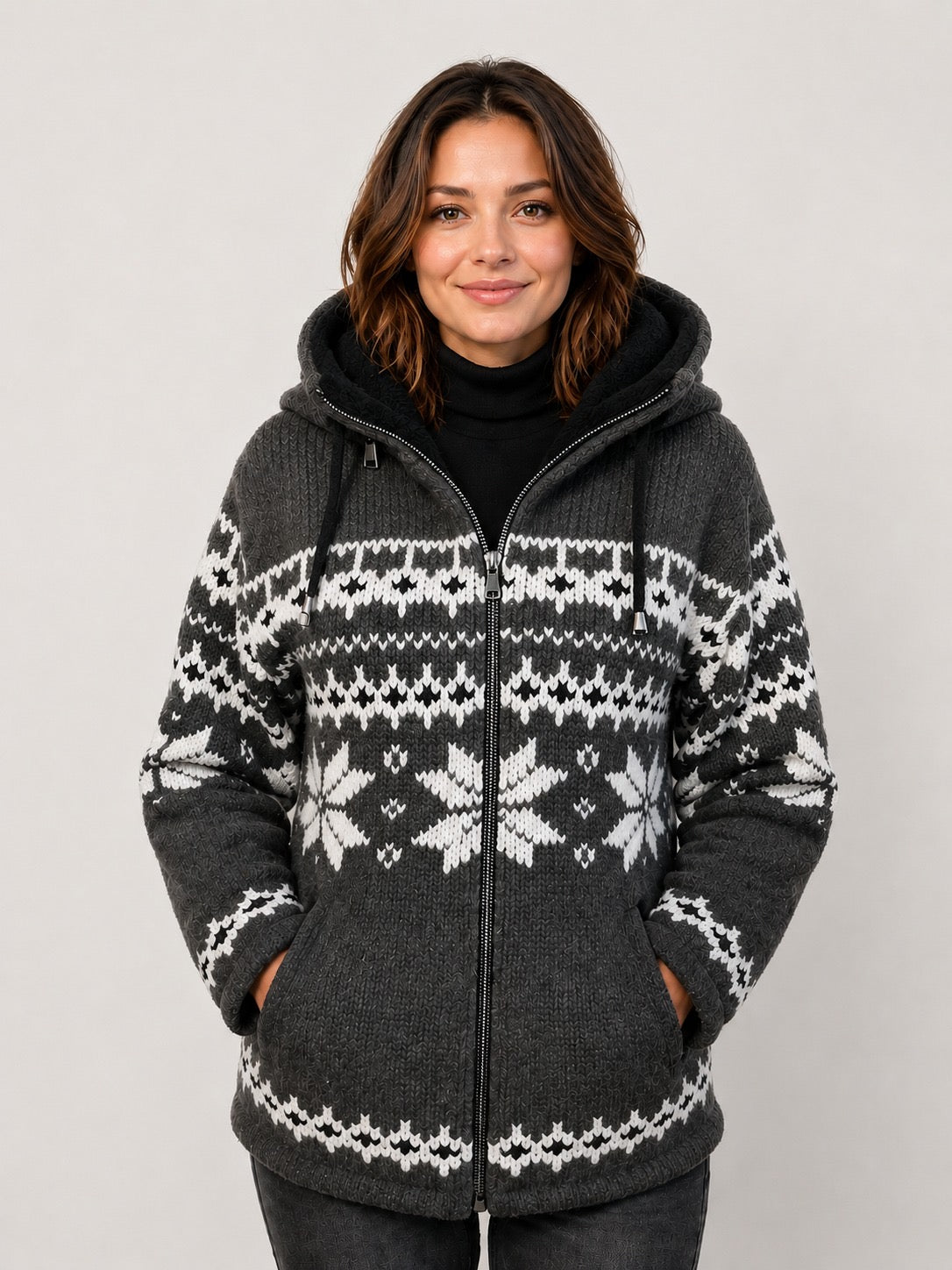 Loisel's Alpaka Wolljacke grau