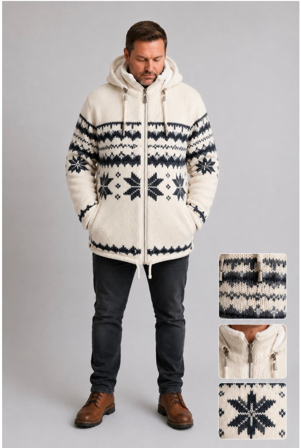 Loisel's Alpaka Wolljacke hell