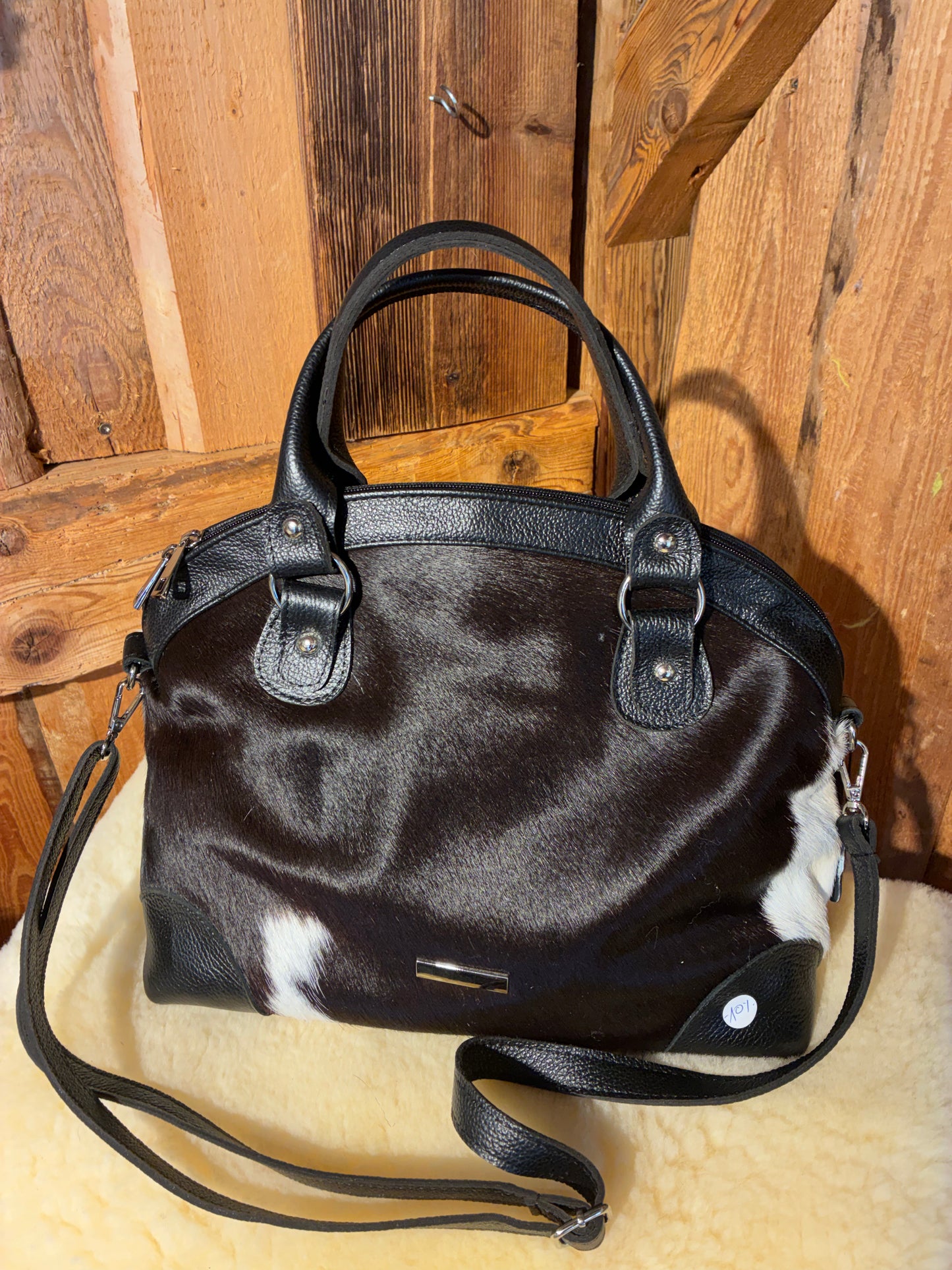 Loisel's Kuhfelltasche Weiß