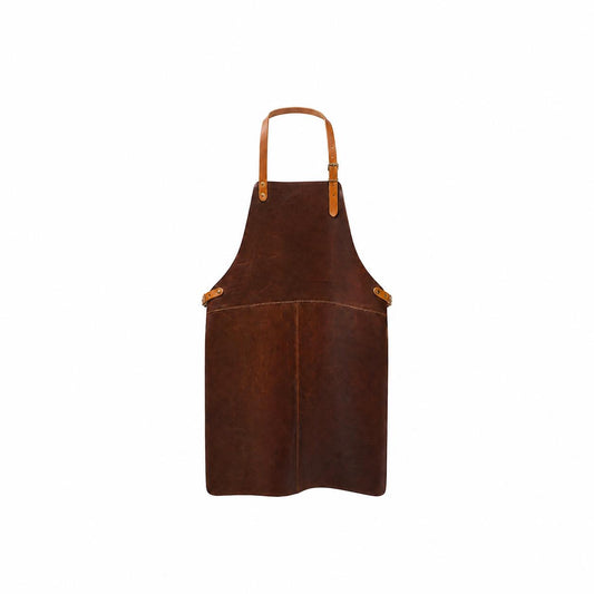 Leder Grillschürze - Braun