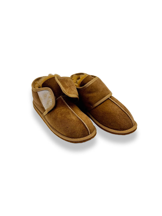 Lammfell Hausschuhe mit Klettverschluß für Damen & Herren