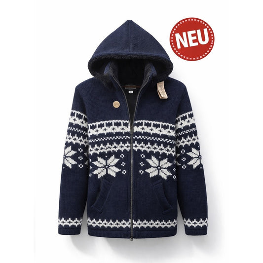 Loisel's Alpaka Wolljacke marineblau